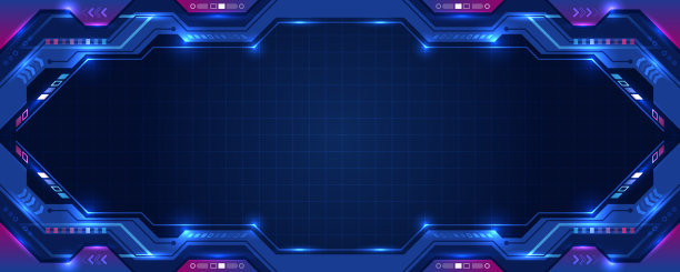 高科技通信的概念。连接结构矢量图。抽象的蓝色背景与各种技术元素。未来的框架。图片下载