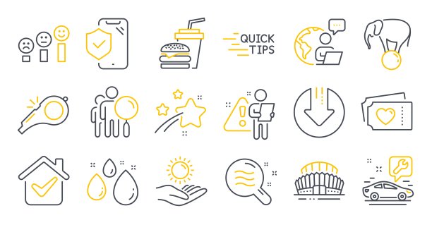 客户满意度、情侣票、下载箭头等商务图标矢量素材图片下载