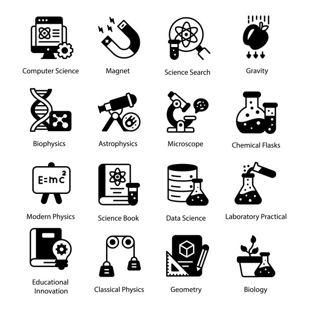 实验室和科学象形图的包图片下载