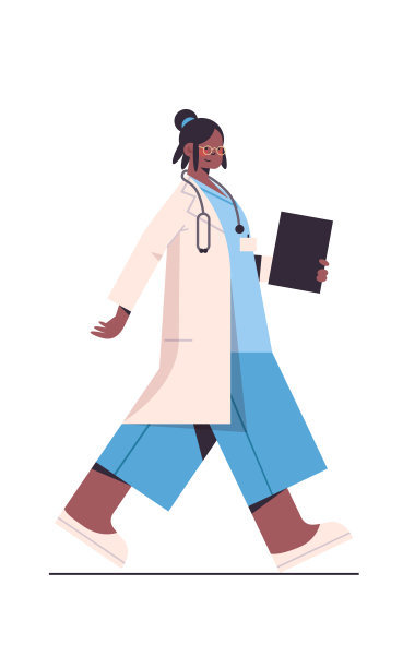 女医生身着制服手持剪贴板保健医学理念图片下载