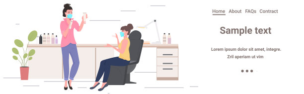 化妆师与戴口罩的美女保持距离，防止冠状病毒大流行图片下载