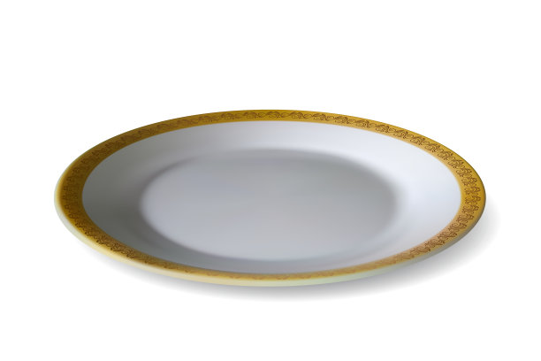 逼真厨房餐盘插图图片下载