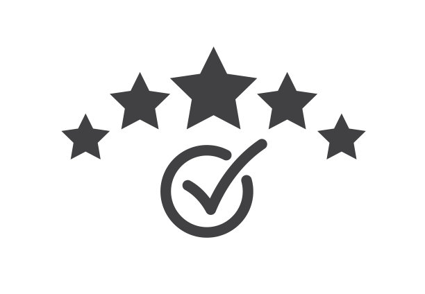 五星和复选标记图标孤立在白色背景。最好的评级服务。矢量图图片下载