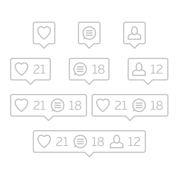 像跟随者评论图标。图片下载