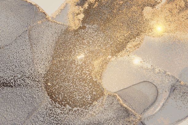 灰色和金色的石材大理石纹理。酒精墨水技术图片下载