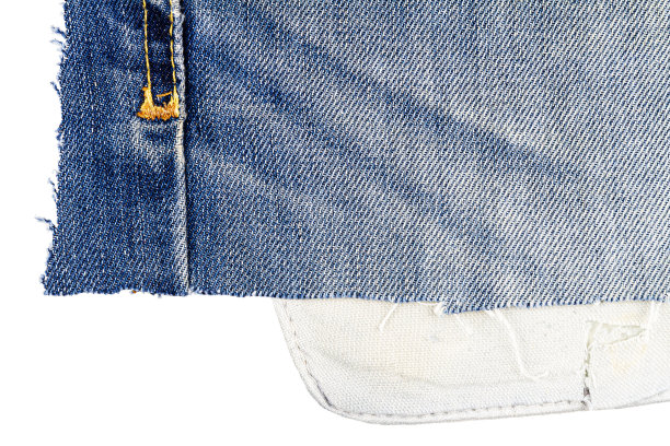 一块蓝色的牛仔裤布料图片下载