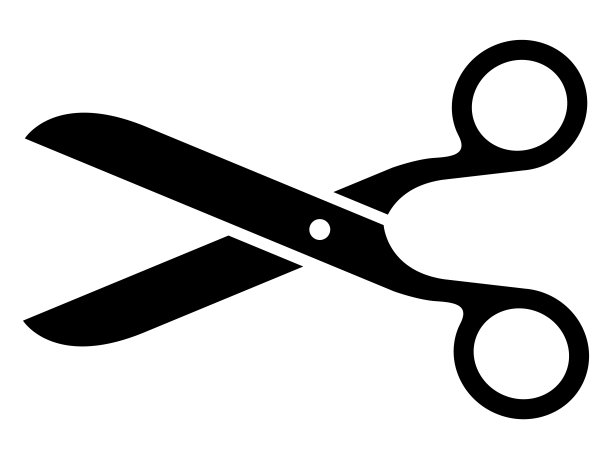 单色图标插图的剪刀图片下载