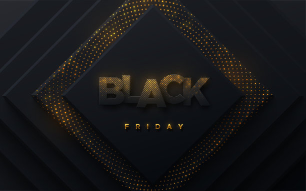 “黑色星期五”。宣传销售活动。素材图片