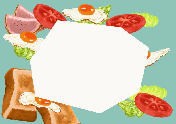 早餐图像框架材料图片下载