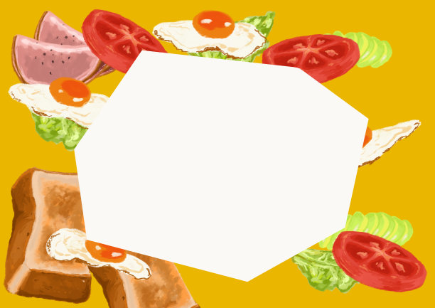 早餐图像框架材料图片下载