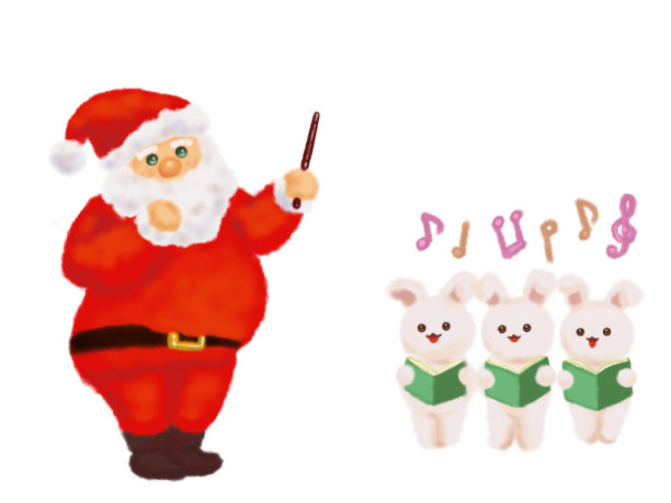 圣诞老人和兔子合唱团图片下载