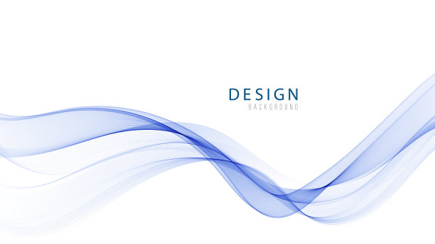 抽象的蓝色波矢量背景未来的波背景图片下载