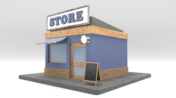 3D卡通店主角色图片下载