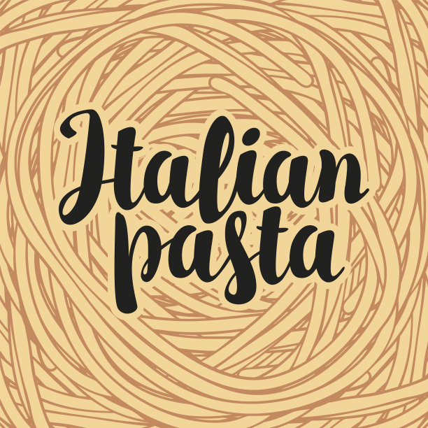 横幅或菜单与意大利面食复古风格图片下载