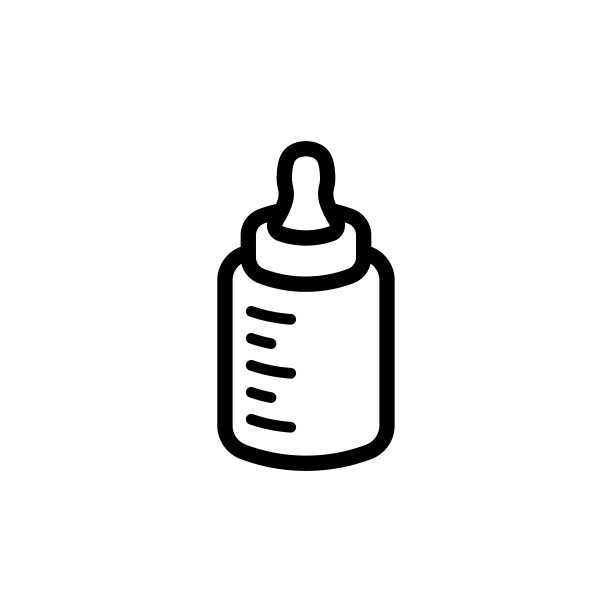 婴儿奶瓶图标矢量设计时尚图片下载