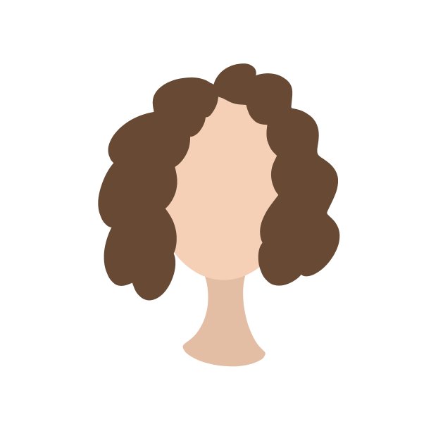 假人身上卷曲的棕色头发图片下载