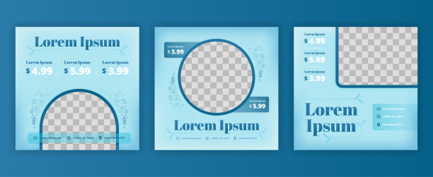 食品和餐厅社交媒体包营销，FnB，酒店行业。矢量设计可用于网站，网页，海报，传单，背景，广告牌，印刷信件，邀请，广告图片下载