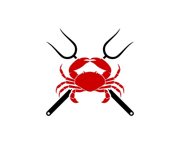 十字烧烤叉里面有红蟹图片下载