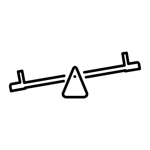跷跷板图标设计矢量模板插图图片下载