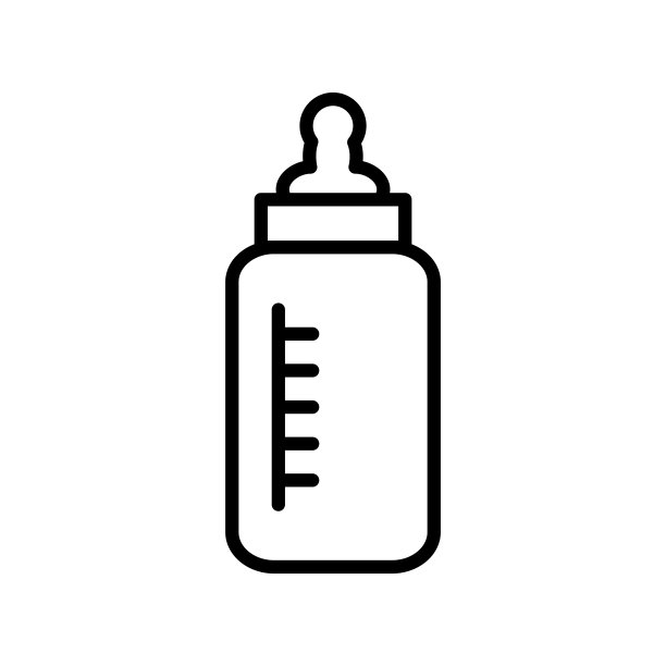 喂食瓶图标设计矢量模板插图图片下载