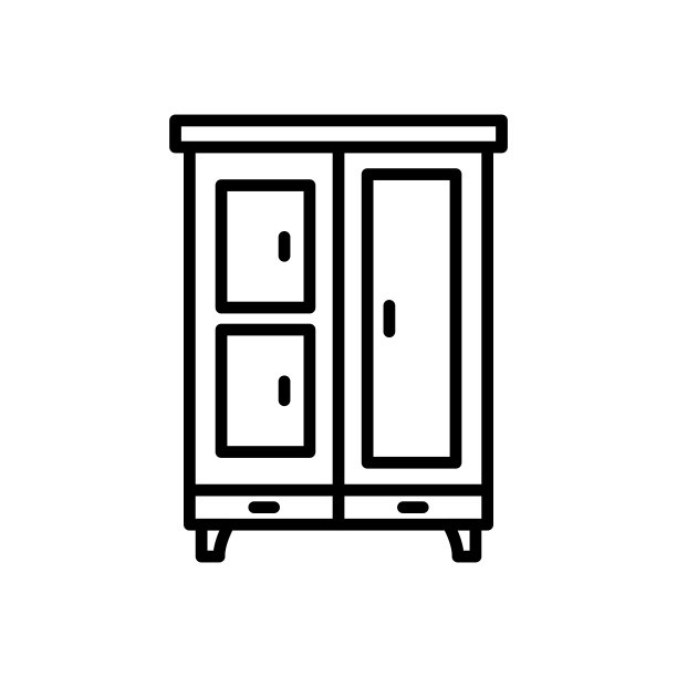 碗柜图标设计矢量模板插图图片下载