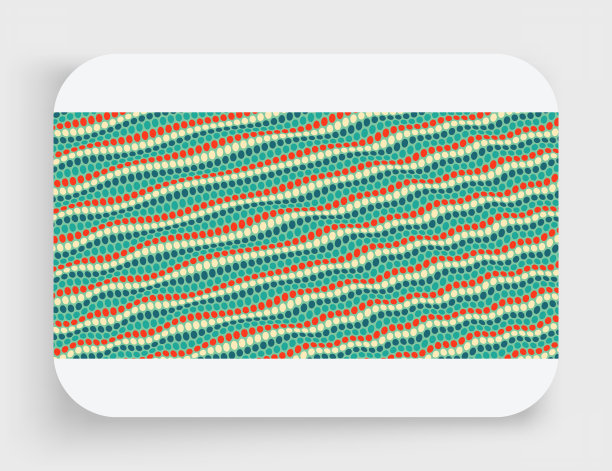 波浪虚线背景与光学错觉。抽象的圆点花纹。3 d矢量插图。图片下载