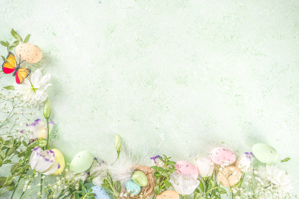 春天复活节背景图片下载