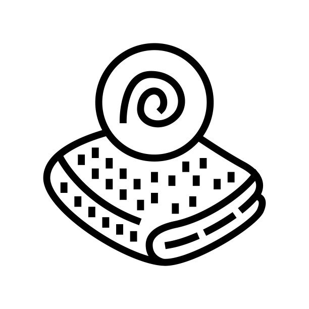 毛毡织物线图标矢量插图图片下载