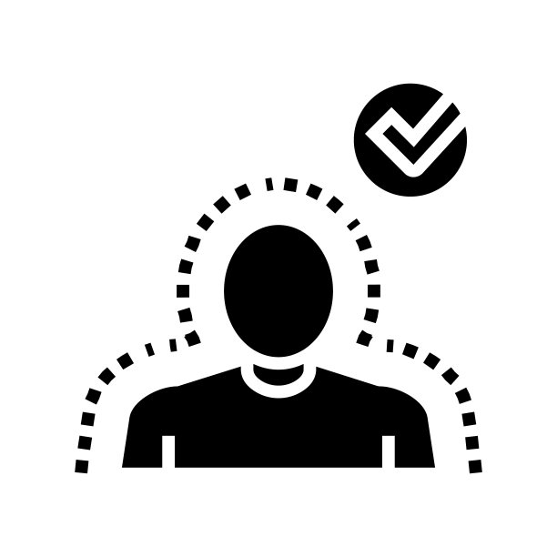 健康的人类字形图标矢量插图图片下载