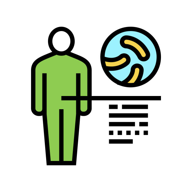 肠道菌群颜色图标矢量插图图片下载