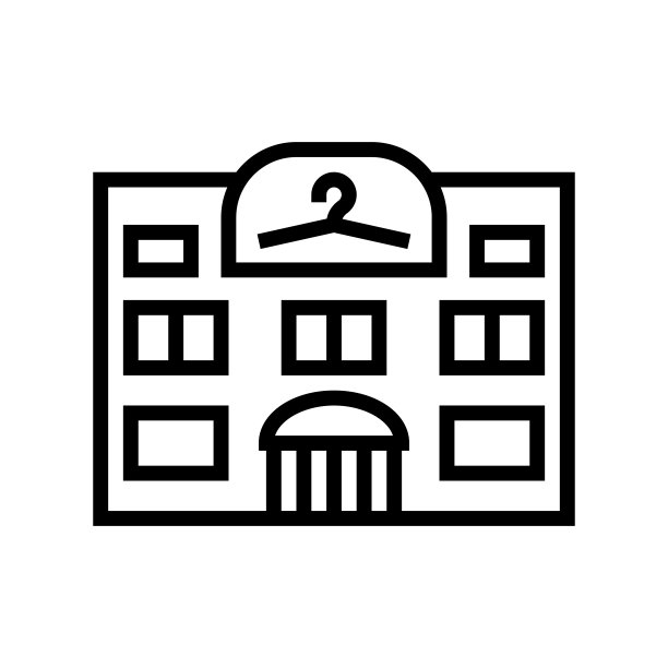 服装店精品店线图标矢量插图图片下载