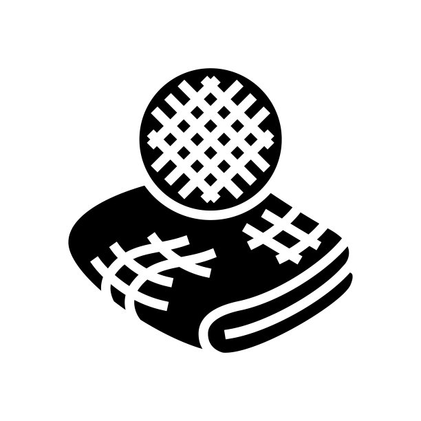 亚麻织物符号图标矢量插图图片下载