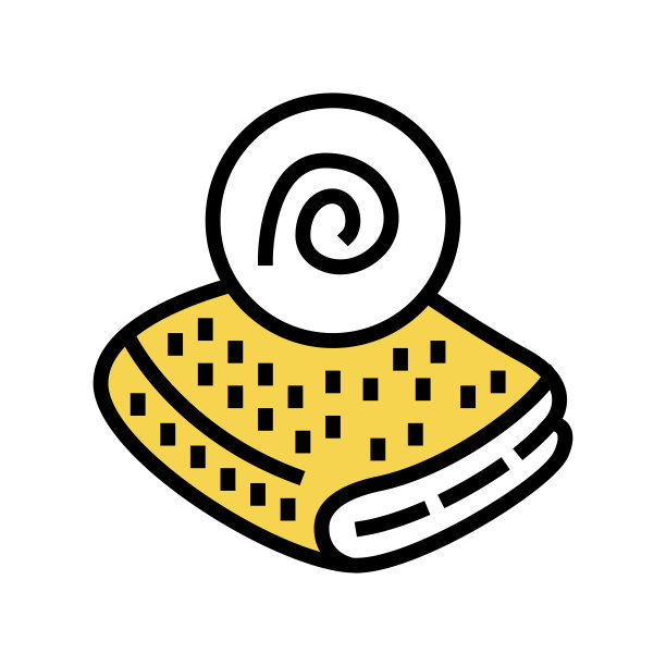 毛毡织物颜色图标矢量插图图片下载