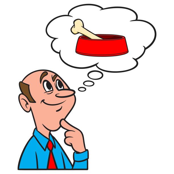 想着狗骨头和碗图片下载