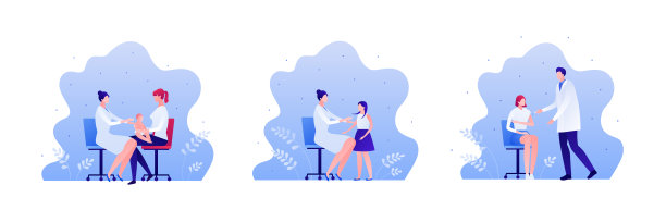 家庭疫苗接种和covid - 19病毒防护概念。矢量平面人插图集。征集男女护士医生坐着为婴儿、女孩、妇女注射疫苗。图片下载