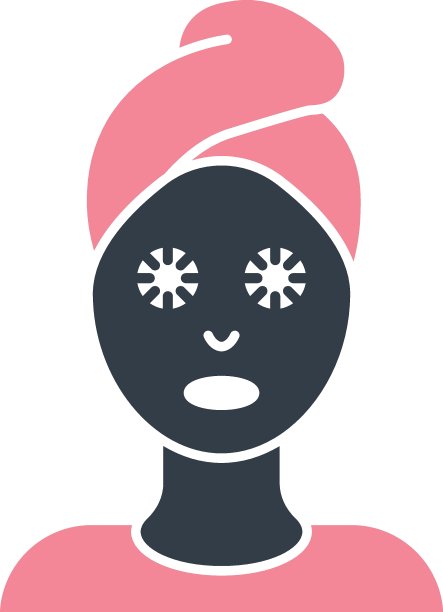 面部信息概念，个人护理矢量图标设计，皮肤护理设计，美容和化妆品产品符号在白色背景图片下载