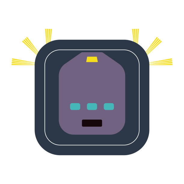 机器人吸尘器。家用清洁设备。矢量插图在平面风格孤立的白色背景。图片下载