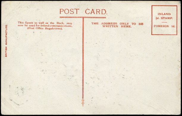 二十世纪早期英国的老式空白明信片，对于任何历史明信片通信的使用都是一个非常好的背景。图片下载