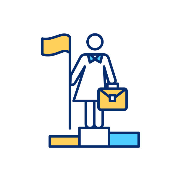 成功的职场女性RGB颜色图标图片下载