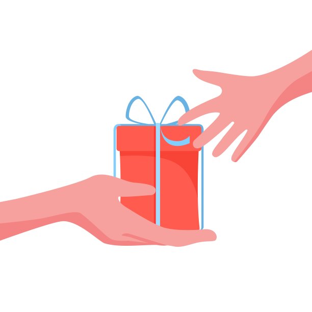 在圣诞节、生日或聚会的时候给人一份礼物、惊喜。向量图片下载