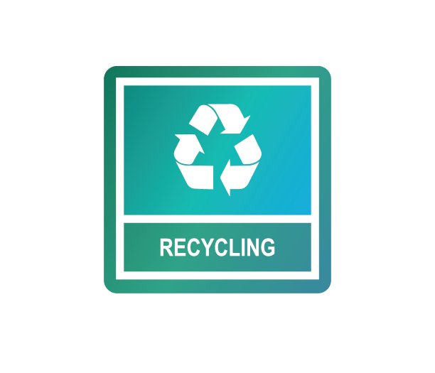 回收标志矢量插图。生态再利用矢量图标。图片下载