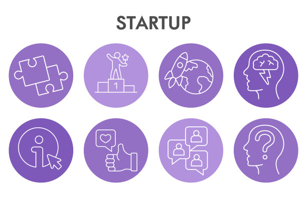 现代创业信息图表设计模板与图标。在白色背景上的气泡设计信息图形可视化。创意矢量插图的信息图表。图片下载