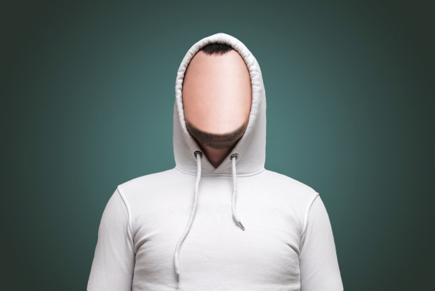 概念无脸照片男子肖像与空白的脸图片下载