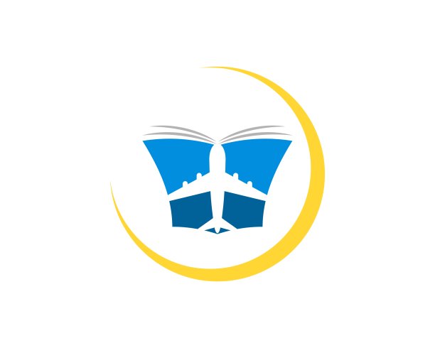 圆圈与教育书籍和飞机图片下载