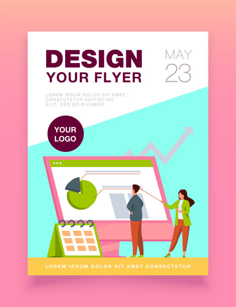 年轻的小分析师正在准备月度报告图片下载