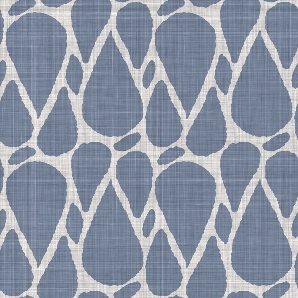 无缝法国农家亚麻布夏季块印花背景。普罗旺斯蓝灰色亚麻布质朴的图案纹理。破旧别致的旧织麻模糊风格。纺织品全印。图片下载