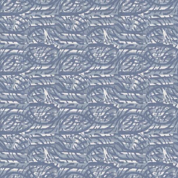 无缝法国农家亚麻布夏季块印花背景。普罗旺斯蓝灰色亚麻布质朴的图案纹理。破旧别致的旧织麻模糊风格。纺织品全印。图片下载