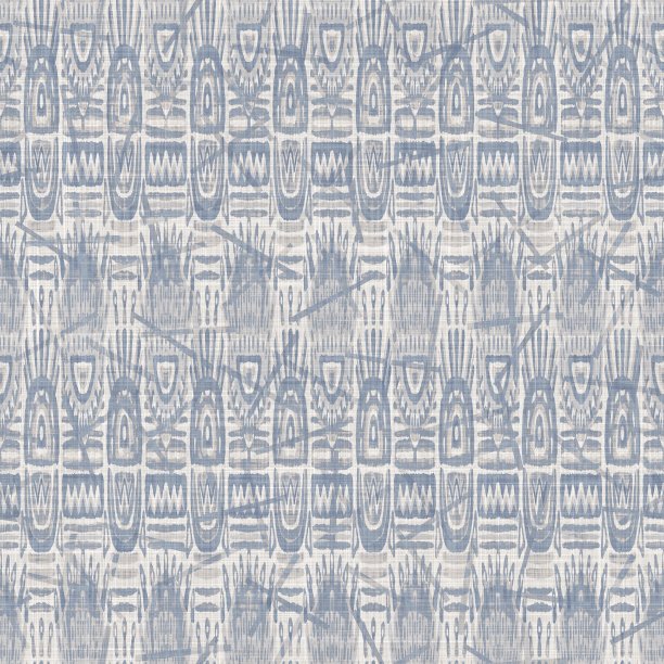 无缝法国农家亚麻布夏季块印花背景。普罗旺斯蓝灰色亚麻布质朴的图案纹理。破旧别致的旧织麻模糊风格。纺织品全印。图片下载