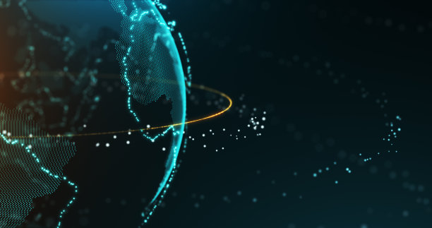 3D插画透明地球世界全球空间星与国际全球创新未来的数字业务5G连接电子商务网络在线金融科技金融营销技术图片下载