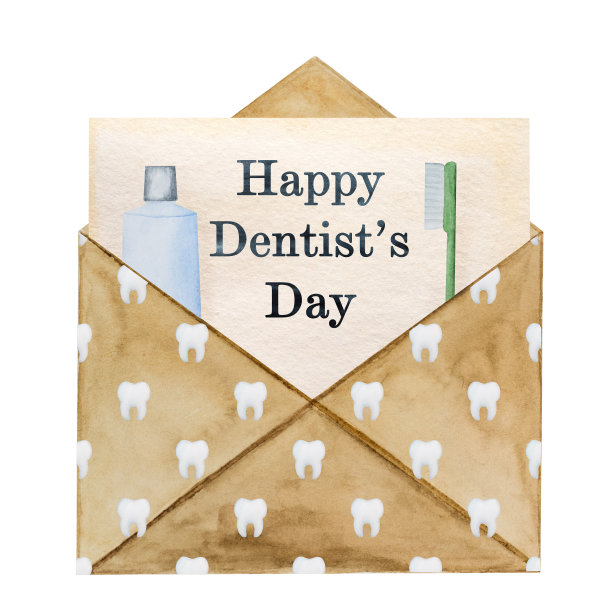 牙医节贺卡。特写,没有人图片下载